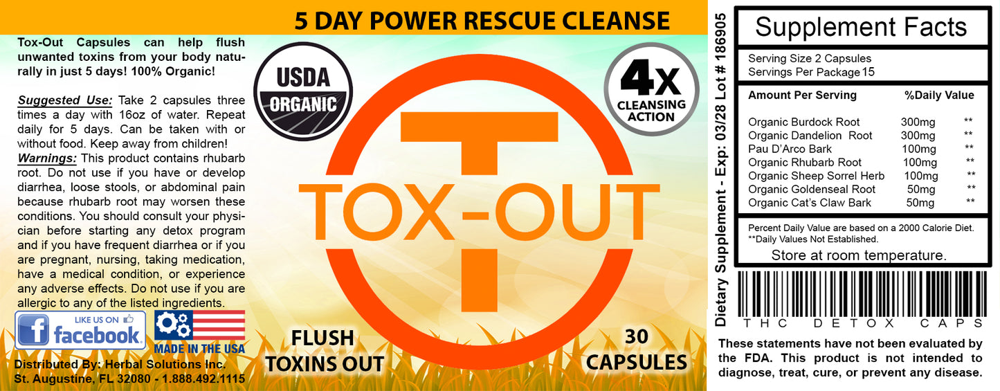 TOX-OUT 5 Day Body Flush Detox Cleanse